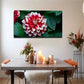 Dahlia Flower Print In Red Wall Art Canvas Office Home Room Framed 80x45cm