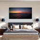 Silent Ocean Sunset Retro Wall Art Canvas Office Home Room Framed 120x60cm