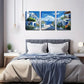 3pcs   Beautiful Scenery Of Santorini Island Wall Art Set Canvas Framed 40x60cm - High Quality Print 100% Australian Made Wall Canvas Ready to Hang