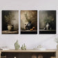 3pcs ,vintage still life art, vintage olive plant Metal Print Ready to Hang Art