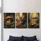 3pcs Squirrel, Fox, Mouse, Mushrooms, Metal Print Ready to Hang Art