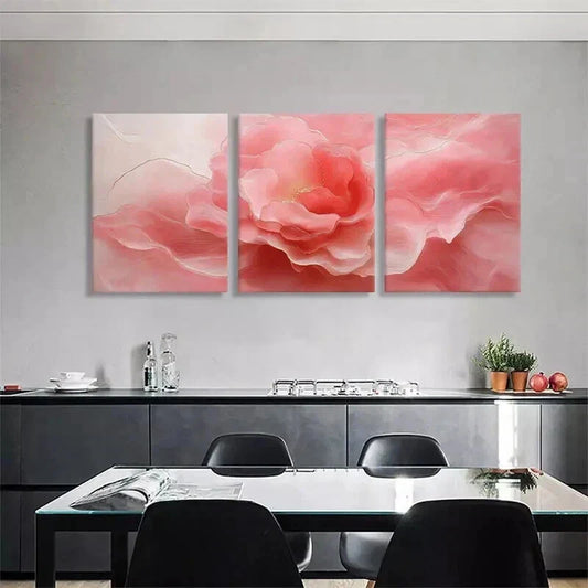 3pcs Soft and Delicate Abstract Blooming Prefect Wall Art Set Canvas Framed 40x60cm - High Quality Print 100% Australian Made Wall Canvas Ready to Hang