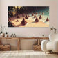 Beach with Rock Formations wall canvas office home room framed 120x60cm
