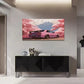 Sports Car & Cherry Blossom Wall Art Canvas Office Home Room Framed 80x45cm