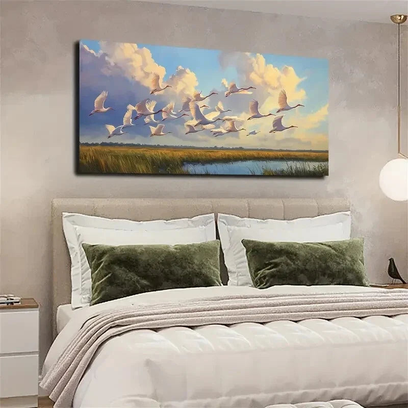 Nordic Style Creative Soaring Wall Art Canvas Office Home Room Framed 120x60cm