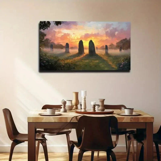 Mystical Landscape Vibrant Wall Art canvas office home room framed 120x60cm