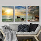 3pcs Sunset Seagull Ocean Beach Metal Print Ready to Hang Art