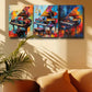 3pcs Vibrant Grand Piano Design Metal Print Ready to Hang Art