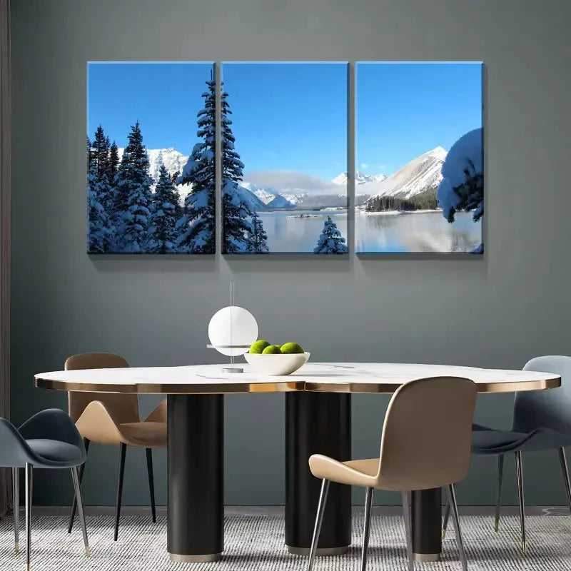 3pcs Winter Landscape Canvas Framed 40x60cm - High Quality Print 100% Australian Made Wall Canvas Ready to Hang