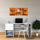 3pcs Sunset Forest Landscape with Red Trees Metal Print Ready to Hang Art
