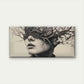 Portrait of a Face with Tree Wall Art Canvas Office Home Room Framed 120x60cm