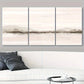 3pcs Serene Misty Mountain Forest Illustrations Metal Print Ready to Hang Art
