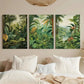 3pcs Bohemian Leaves & Lush Greenery Metal Print Ready to Hang Art