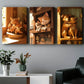 3pcs Abstract Comfortable Room Scenes Metal Print Ready to Hang Art