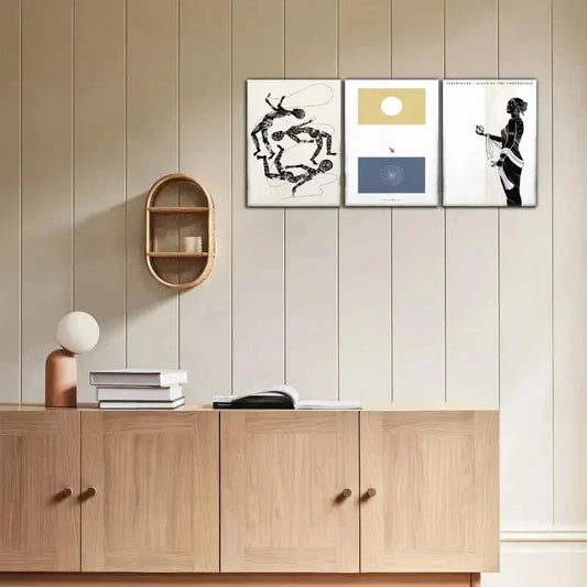 3pcs Icarus, Moirai, Persephone Print Metal Print Ready to Hang Art