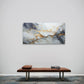 White and Gold Marble Luxury Fluid Wall Art Canvas Office Home Framed 120x60cm