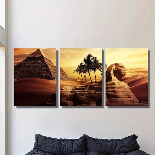 3pcs The Most Mysterious Monument on Earth Metal Print Ready to Hang Art