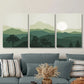 3pcs abstract blue landscape Metal Print Ready to Hang Art