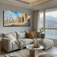Depicting Ancient Buildings Wall Art Canvas Office Home Room Framed 120x60cm