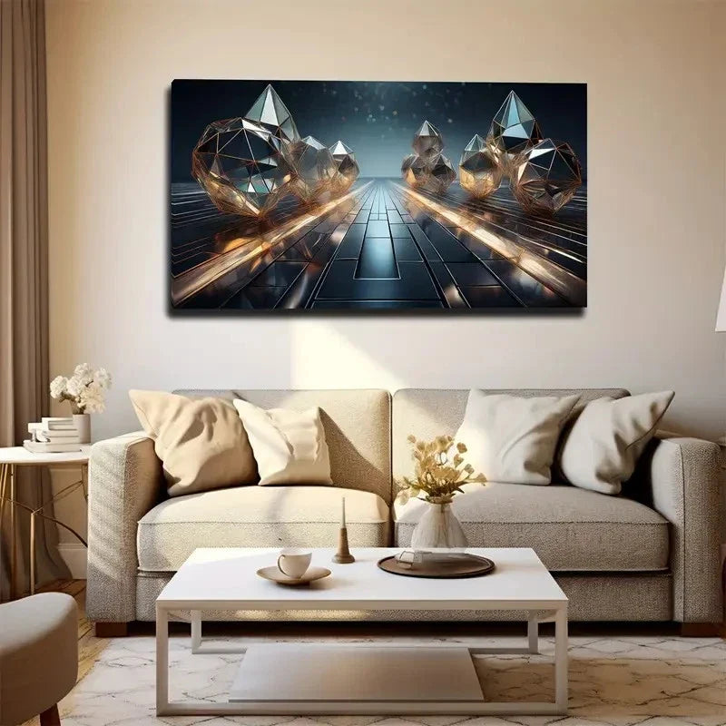 Science Fiction Scene Wall Art Canvas Office Home Room Framed 120x60cm