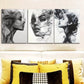 3pcs Stunning Woman Created From Smoke  Wall Art Set Canvas Framed 40x60cm - High Quality Print 100% Australian Made Wall Canvas Ready to Hang