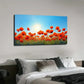 Vibrant Red Poppies Field Wall Art canvas office home room framed 120x60cm