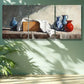 3pcs   Pot and kettle Coffee  Metal Print Ready to Hang Art
