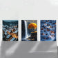 3pcs Autumn and Winter Scenic Metal Print Ready to Hang Art