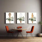 3pcs  Green Watercolor Floral & Kitchenware Metal Print Ready to Hang Art