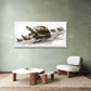 Charming Turtle Wall Art Canvas Office Home Room Framed 80x45cm