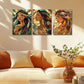 3pcs Luxurious Princess Design Metal Print Ready to Hang Art