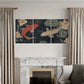 3pcs Koi Fish for Lotus Flower Metal Print Ready to Hang Art