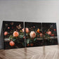 3pcss Roses, Thistles, And Birds   Wall Art Set Canvas Framed 40x60cm - High Quality Print 100% Australian Made Wall Canvas Ready to Hang