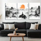 3pcs Zen Meditation Mountain Landscape Prefect Wall Art Set Canvas Framed 40x60cm - High Quality Print 100% Australian Made Wall Canvas Ready to Hang