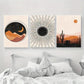 3pcs Minimal Abstract Geometric Sun and Moon Metal Print Ready to Hang Art