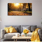 Fallen Leaves & Warm Sunlight Wall Art Canvas Office Home Room Framed 120x60cm