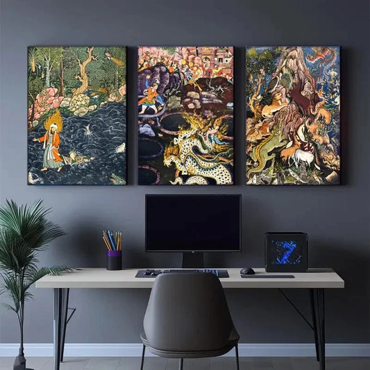 3pcs Elegant Space Visual Feast Decorative Metal Print Ready to Hang Art