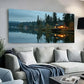 Silence Night Sky River wall canvas office home room framed 120x60cm