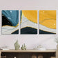 3pcs Abstract Art Golden Landscape, Light Metal Print Ready to Hang Art