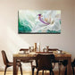 White Foam And Water Ripple Wall Art Canvas Office Home Room Framed 80x45cm