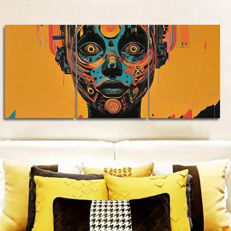 3pcs Cyborg-Inspired Canvas   Wall Art Set Canvas Framed 40x60cm - High Quality Print 100% Australian Made Wall Canvas Ready to Hang