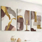 3pcs Abstract Print in a Light Luxury Style Wall Art Set Canvas Framed 40x60cm - High Quality Print 100% Australian Made Wall Canvas Ready to Hang