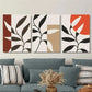 3pcs Abstract Geometric Design Botanical Leaf Wall Art Set Canvas Framed 40x60cm - High Quality Print 100% Australian Made Wall Canvas Ready to Hang