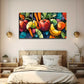 Vibrant Abstract Fruit Enhances Wall Art Canvas Office Home Room Framed 120x60cm