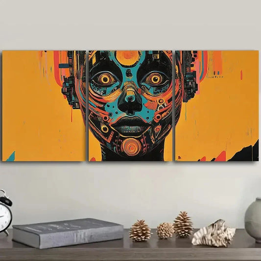 3pcs Cyborg-Inspired Canvas   Wall Art Set Canvas Framed 40x60cm - High Quality Print 100% Australian Made Wall Canvas Ready to Hang
