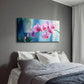 Pink Blooming Flowers Green Wall Art Canvas Office Home Room Framed 120x60cm