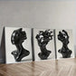 3pcs Matte ceramic sculpture Wall Art Set Canvas Framed 40x60cm - High Quality Print 100% Australian Made Wall Canvas Ready to Hang