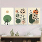 3pcs Modern Abstract Botanical Green Leaf Wall Art Set Canvas Framed 40x60cm - High Quality Print 100% Australian Made Wall Canvas Ready to Hang