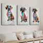 3pcs Dachshund Graffiti Animal Dog Decor Wall Art Set Canvas Framed 40x60cm - High Quality Print 100% Australian Made Wall Canvas Ready to Hang