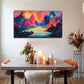 Magic Mountain Dream River Wall Art Canvas Office Home Room Framed 120x60cm
